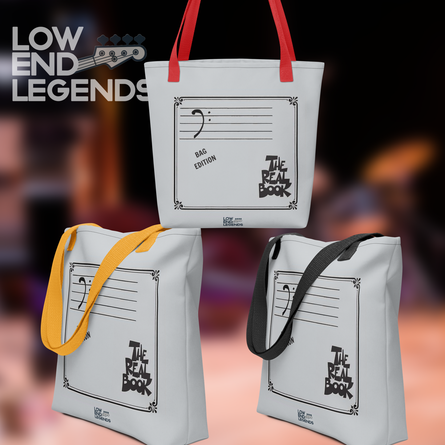Real Book Bass Clef “Bag Edition” - Tote Bag – For Players Who Carry Heavy