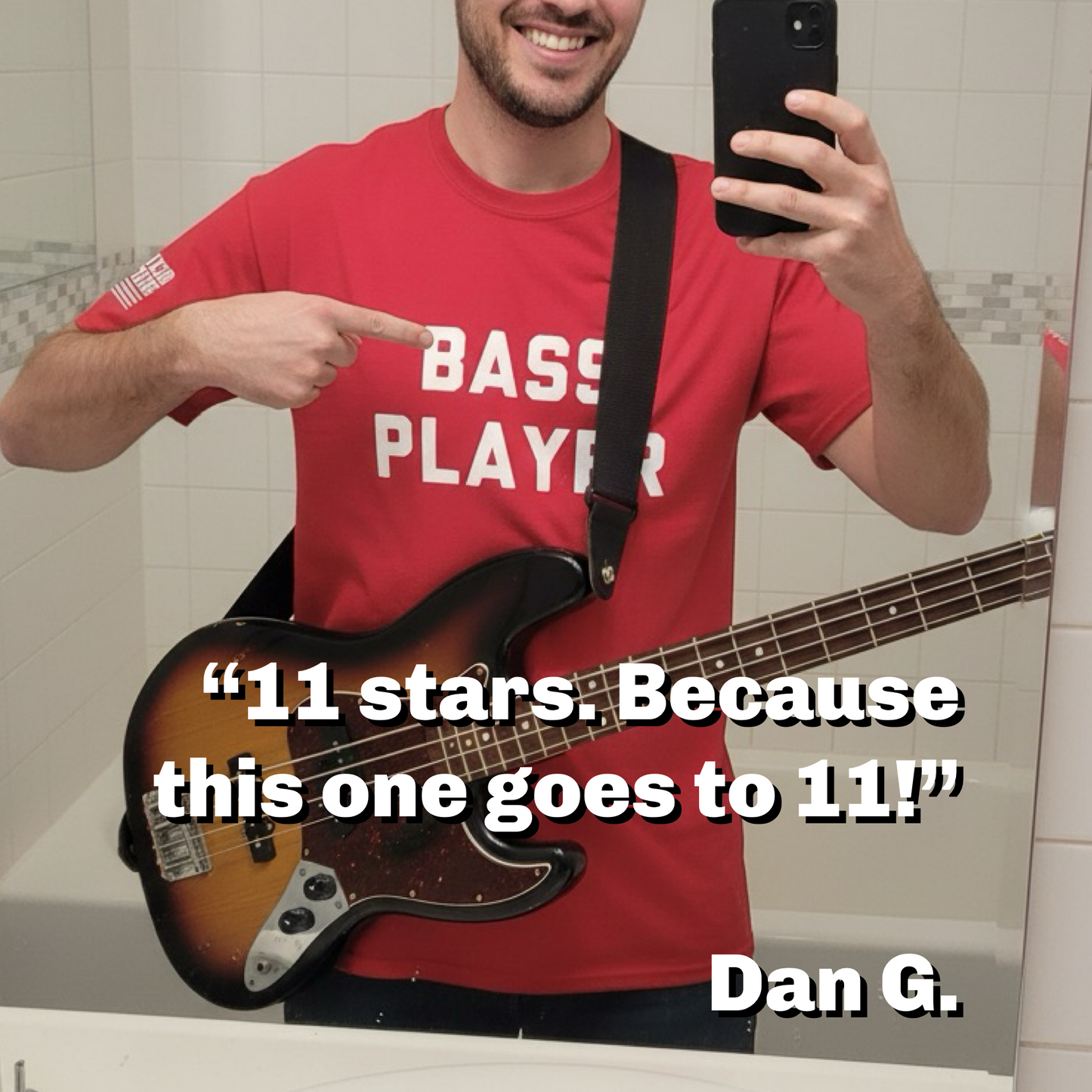 Bass Player Tee – Say Less, Groove More